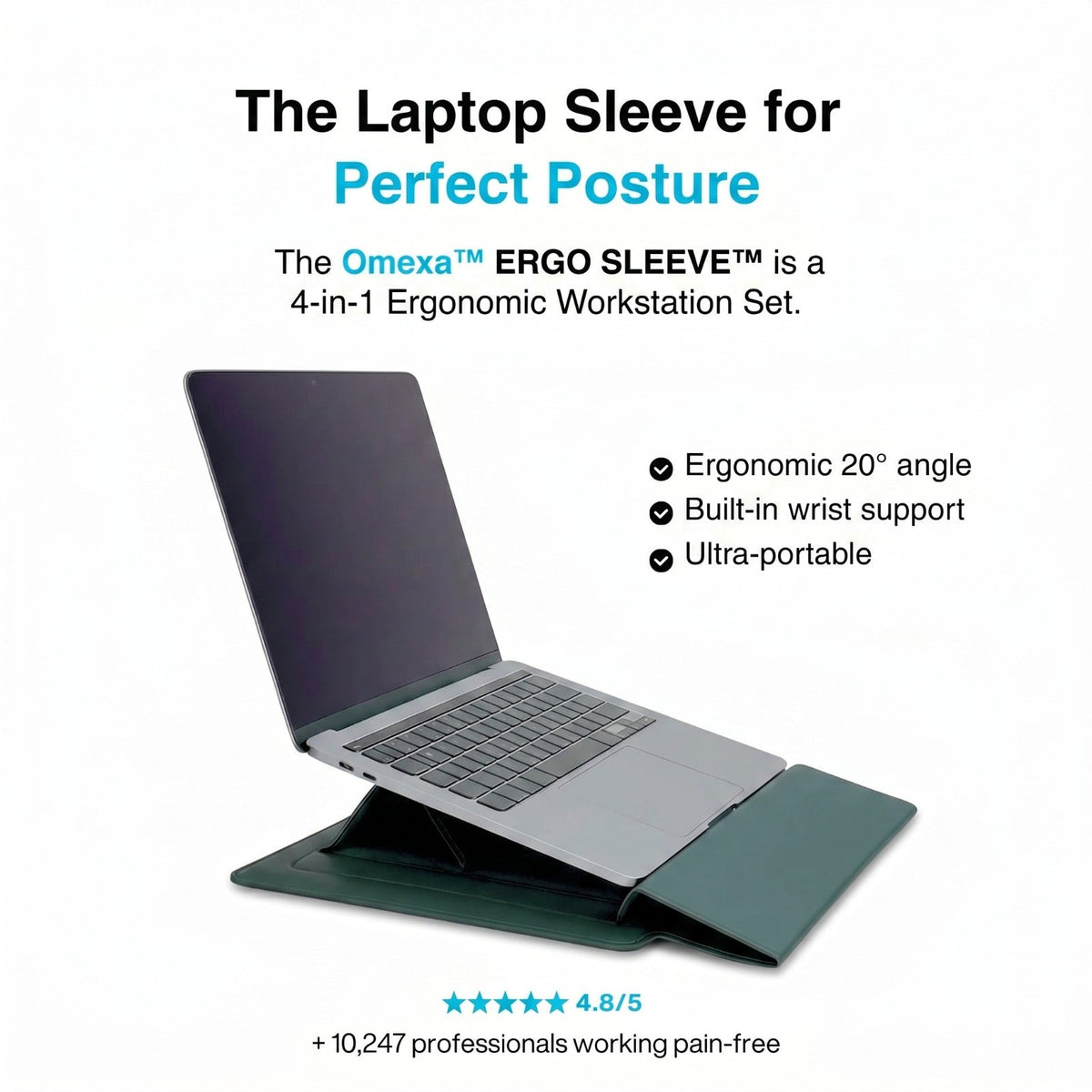 Techton™ ERGO SLEEVE – 3-in-1 Ergonomic Workstation Set