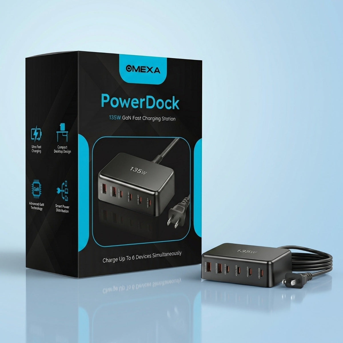Techton™ PowerDock - 135W GaN Fast Charging Station
