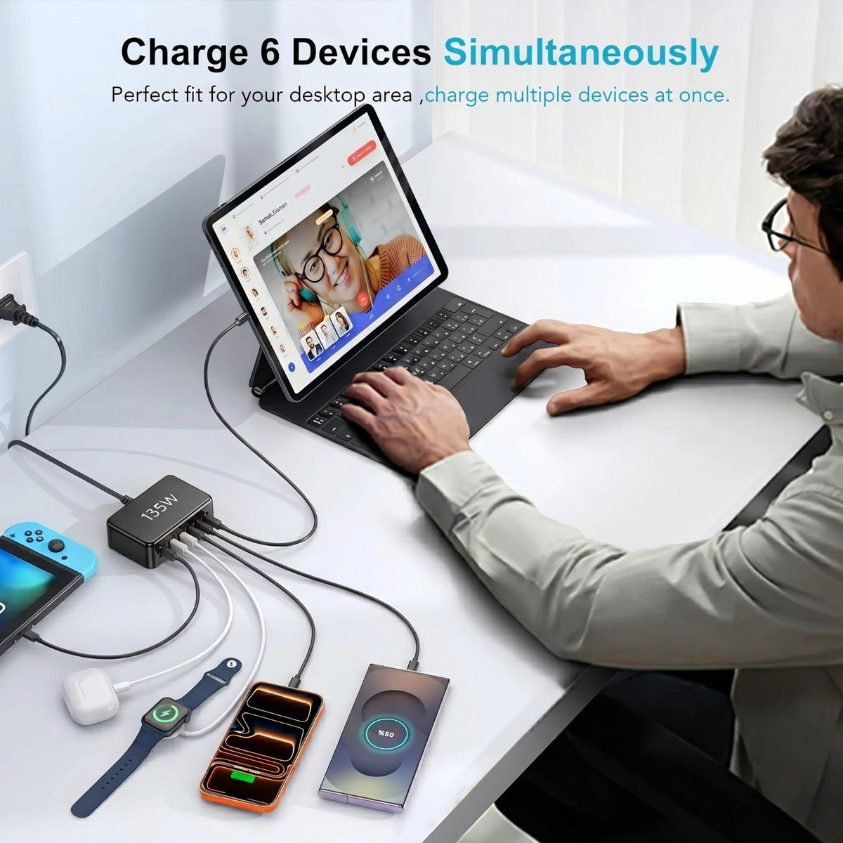 Techton™ PowerDock - 135W GaN Fast Charging Station