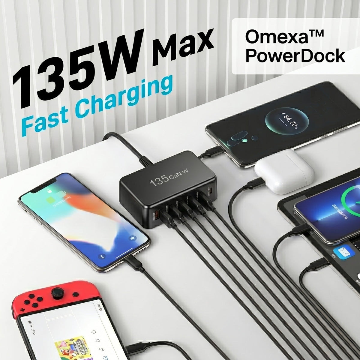 Techton™ PowerDock - 135W GaN Fast Charging Station