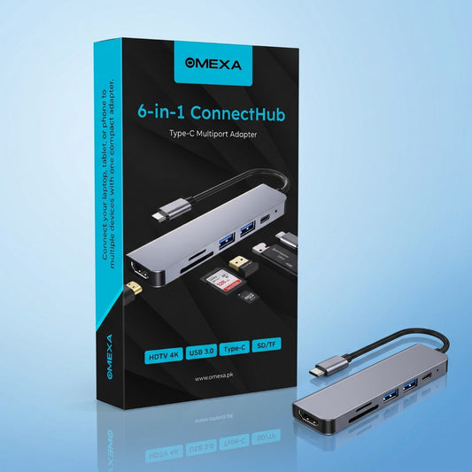 Techton™ 6-in-1 ConnectHub – Type-C Multiport Adapter