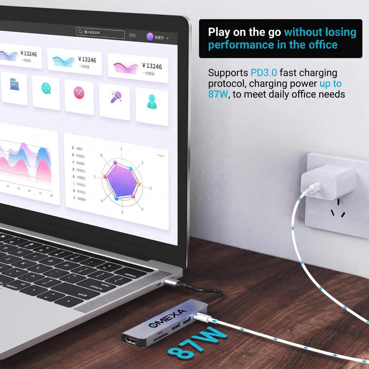 Techton™ Flexstand + 6 in 1 Connect Hub
