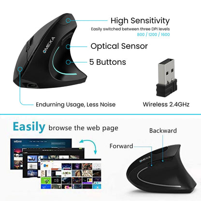 Techton™ FlowGrip - Vertical Mouse