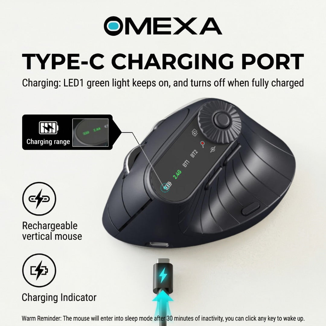 Techton™ FlowGrip 2.0 - Vertical Erogonomic Mouse