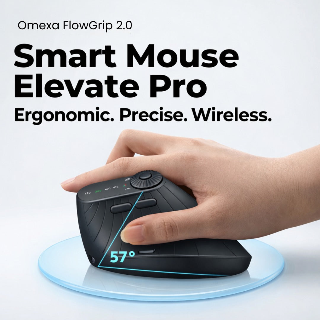 Techton™ FlowGrip 2.0 - Vertical Erogonomic Mouse